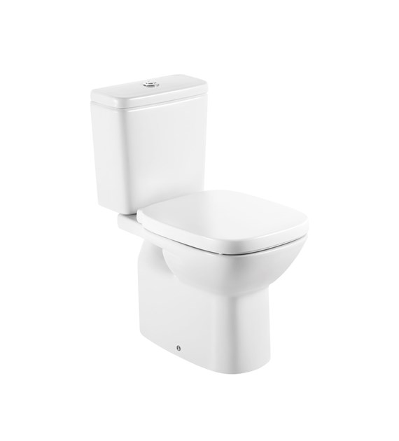 DEBBA SQUARE Miska WC do kompaktu 65,5 cm kołnierzowa, odpływ pionowy ROCA