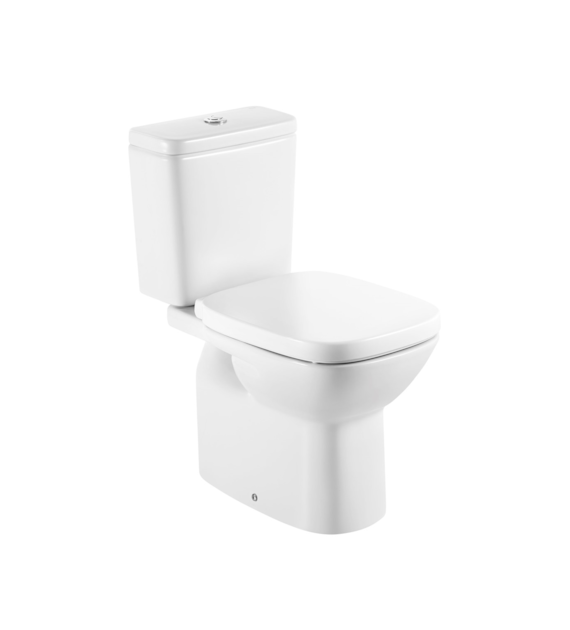 DEBBA SQUARE Miska WC do kompaktu 65,5 cm kołnierzowa, odpływ pionowy ROCA