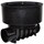 Kineta PP 425x200 przelotowa typ 1, do rury wznoszącej korugowanej 425mm oraz rury wlotowej gładkiej 200mm, z uszczelką, kolor czarny (Basic 425) 3045393