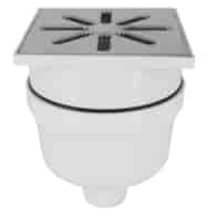 Kratka ściekowa CHROM DN50 15x15 prosta regulowana DES