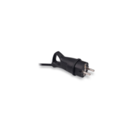 Wtyczka gumowa prosta z/u Uni-Schuko 16 A czarna IP44 16 A 250 V~