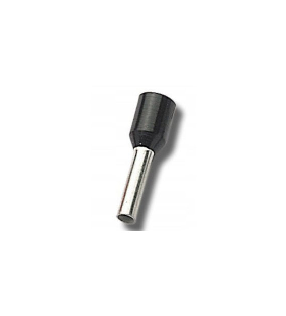 100 sztuk Końcówka tulejkowa izolowana czarna cynowana 1,5mm2 x 8 mm 0480