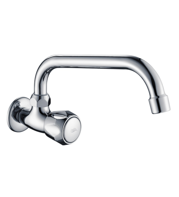 Bateria umywalka / zlewozmywak ŚCIENNA jednootworowa z ruchomą wylewką C - 20cm PARDO DURO