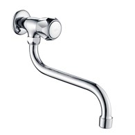 Bateria umywalka / zlewozmywak ŚCIENNA jednootworowa z ruchomą wylewką S - 20cm PARDO DURO