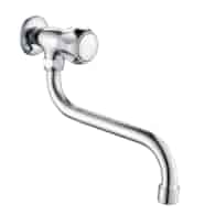 Bateria umywalka / zlewozmywak ŚCIENNA jednootworowa z ruchomą wylewką S - 20cm PARDO DURO