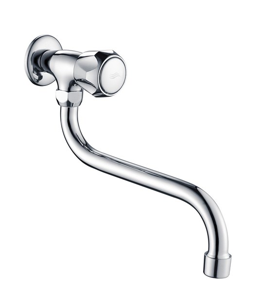 Bateria umywalka / zlewozmywak ŚCIENNA jednootworowa z ruchomą wylewką S - 20cm PARDO DURO