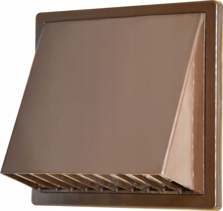 Kratka wentylacyjna z okapem regulowana 170×170 (fi80-150) brąz AIRROXY