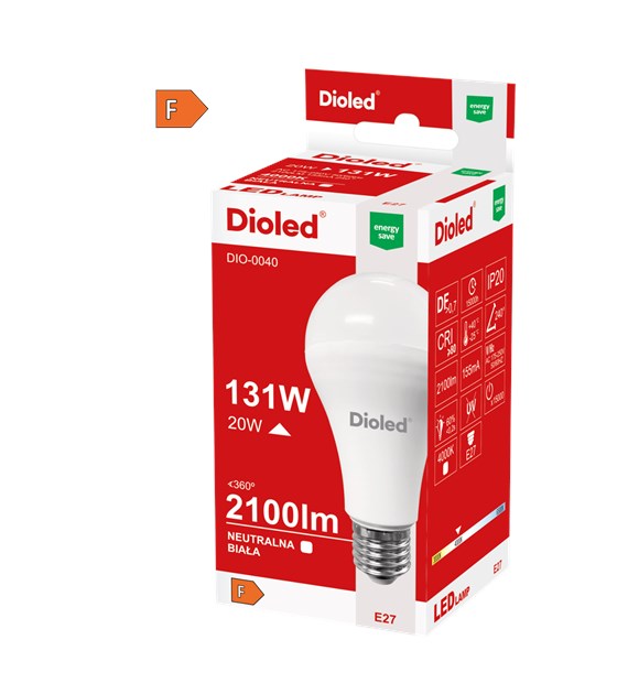 Żarówka LED A67 E27 20W 4000K DIO-0040