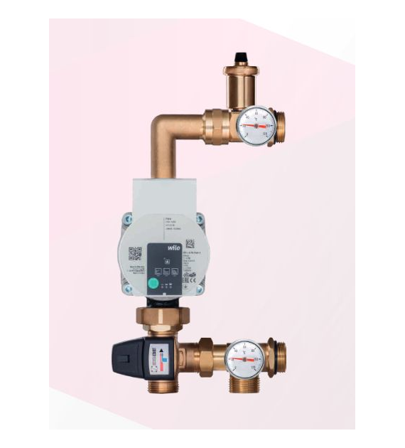 Moduł mieszający pompa WILO PARA + zawór mieszający ESBE 20-50'C kvs 3.4, rozstaw 235mm