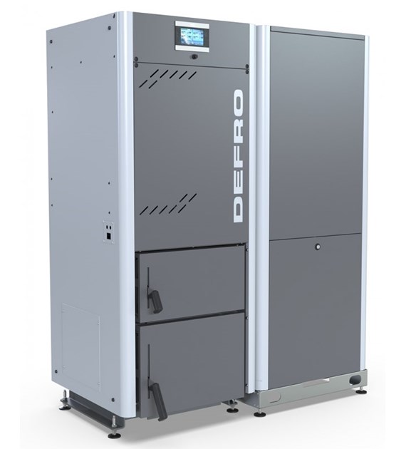Kocioł automatyczny peletowy GAMMA II 10 kW podajnik z PRAWEJ strony DEFRO