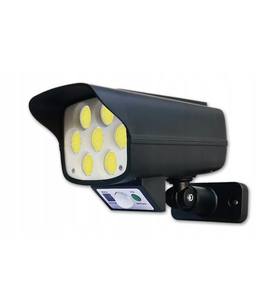 Lampa solarna reflektor LED COB atrapa kamery z czujnikiem ruchu