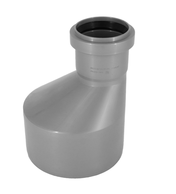 Zwężka, redukcja PVC 110x50 DŁUGA, SZARA DES