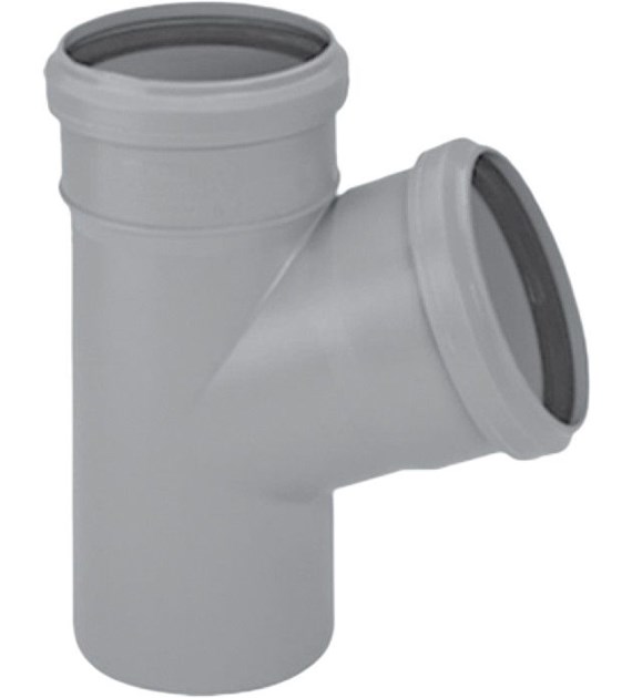 Trójnik HTplus HTEA 67° PP 50 mm szary