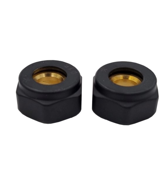Złączka do miedzi 15x3/4 CZARNY MAT ( komplet = 2 szt ) GOSHE