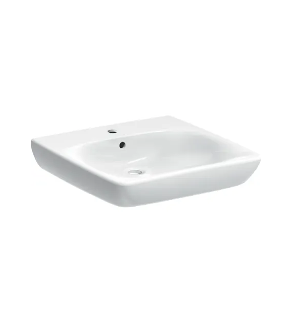 Umywalka kompaktowa Selnova Square B50 cm, H17 cm, T42 cm, z przelewem, z otworem na baterię 500.310.01.7 GEBERIT