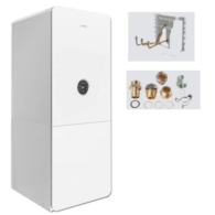 Condens GC5300iWM 24/120 + zestaw CS17 + zestaw CS35
(zestawy CS17 i CS35 dostarczane w osobnych opakowaniach)
- zakres mocy c.w.u. 3-25,4 kW
- zakres mocy c.o. 3-30 kW
 – na gaz ziemny E (GZ 50)
- opcjonalnie Lw (GZ 41,5)*, Ls (GZ 35)]* i gaz płynny (P)*