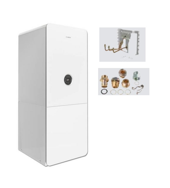 Condens GC5300iWM 24/120 + zestaw CS17 + zestaw CS35
(zestawy CS17 i CS35 dostarczane w osobnych opakowaniach)
- zakres mocy c.w.u. 3-25,4 kW
- zakres mocy c.o. 3-30 kW
 – na gaz ziemny E (GZ 50)
- opcjonalnie Lw (GZ 41,5)*, Ls (GZ 35)]* i gaz płynny (P)*