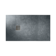 Brodzik prostokątny 1000 x 900 mm syfon w komplecie SZARY ŁUPEK TERRAN ROCA