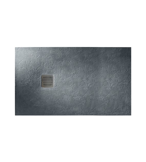 Brodzik prostokątny 1000 x 900 mm syfon w komplecie SZARY ŁUPEK TERRAN ROCA