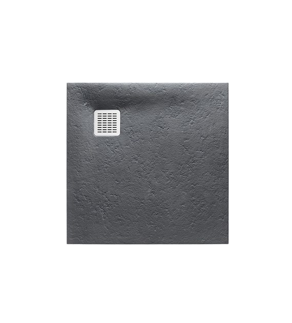 TERRAN Brodzik kwadratowy 900 x 900 mm SYFON W KPL. SZARY ŁUPEK ROCA