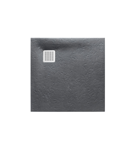 TERRAN Brodzik kwadratowy 900 x 900 mm SYFON W KPL. SZARY ŁUPEK ROCA