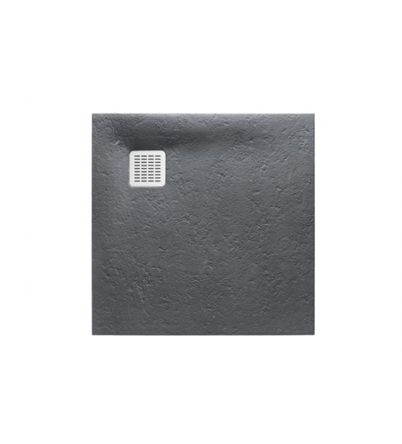 TERRAN Brodzik kwadratowy 1000 x 1000 mm syfon w komplecie SZARY ŁUPEK ROCA