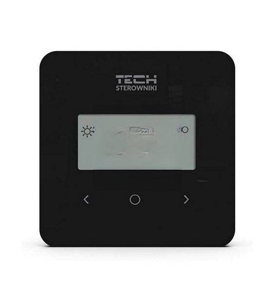 TECH Przewodowy regulator pokojowy dedykowany do Sinum czarny R-S2