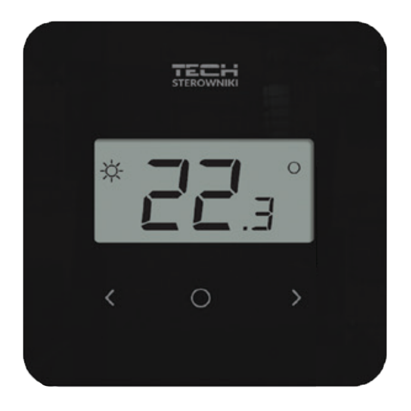Przewodowy regulator pokojowy do listwy L-X i L-12 dedykowany czarny R-12b TECH