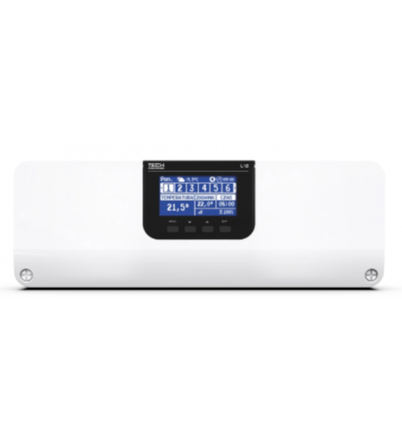Przewodowo-bezprzewodowy sterownik zaworów termostatycznych (8 sekcji) komunikacja RS485 z modułem WiFi L-12 TECH
L-12 LISTWA