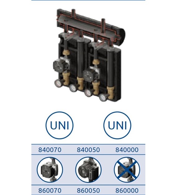 Brygada 070 (KRE 2D+. 2 x grupa UNI, pompy DN25 Grundfos)