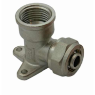 Kolano skręcane PEX 16x1/2 ( DN15 ) GW z łapami GOSHE