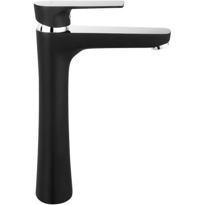 FERRO ALGEO SQUARE BLACK/CHROME bateria umywalkowa stojąca nablatowa, czarny/chrom BAQ2LBLC