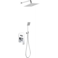 FERRO ALGEO SQUARE zestaw natryskowy podtynkowy, z baterią, chrom BAQ7P-SET1-S