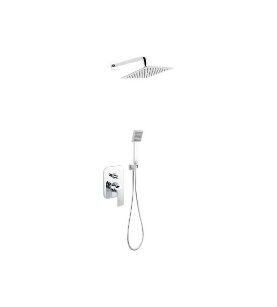 FERRO ALGEO SQUARE zestaw natryskowy podtynkowy, z baterią, chrom BAQ7P-SET1-S