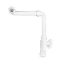 MCALPINE Syfon umywalkowy rurowy 11/4 x32mm, bez spustu z rewizją , z przedłużką oszczedzającą miejsce pod umywalką