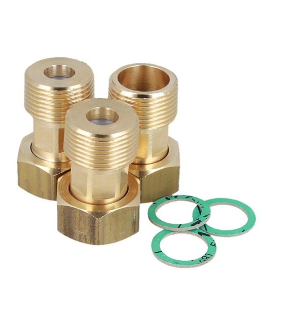 Zestaw śrubunków do zaworu ATM, 3x nakrętka G1 x R1 , 2 zawory zwrotne