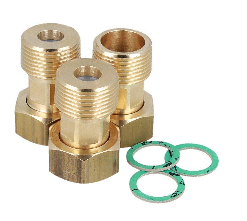 Zestaw śrubunków do zaworu ATM, 3x nakrętka G1 x R1 , 2 zawory zwrotne