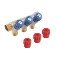 Rozdzielacz sanitarny 3/4 x1/2 , 4-drogowy ( DN20 x DN15 ) FERRO