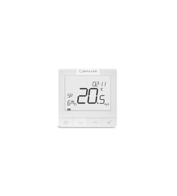 SALUS bezprzewodowy, natynkowy regulator temperatury WQ610RF Quantum z OpenTherm, tygodniowy, akumulatorowy