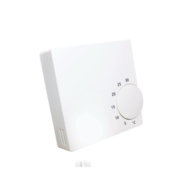 SALUS przewodowy, natynkowy, elektroniczny regulator temperatury z pokrętłem RT10, dobowy, 230 V
