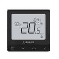 SALUS przewodowy, podtynkowy regulator temperatury SQ610B Quantum, 230 V, czarny