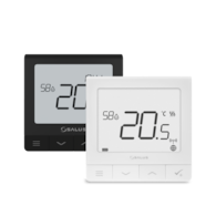 SALUS bezprzewodowy, natynkowy regulator temperatury SQ610BRF Quantum, akumulatorowy, czarny