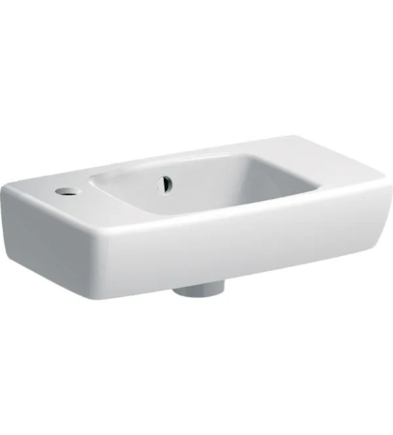 Umywalka kompaktowa Geberit Selnova Compact, krótka, z powierzchnią odkładczą, 45cm, otwór z LEWEJ STRONY