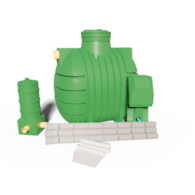 Reaktor biologiczny ZBS-4C HDPE R + drenaż rozsączający 48mb