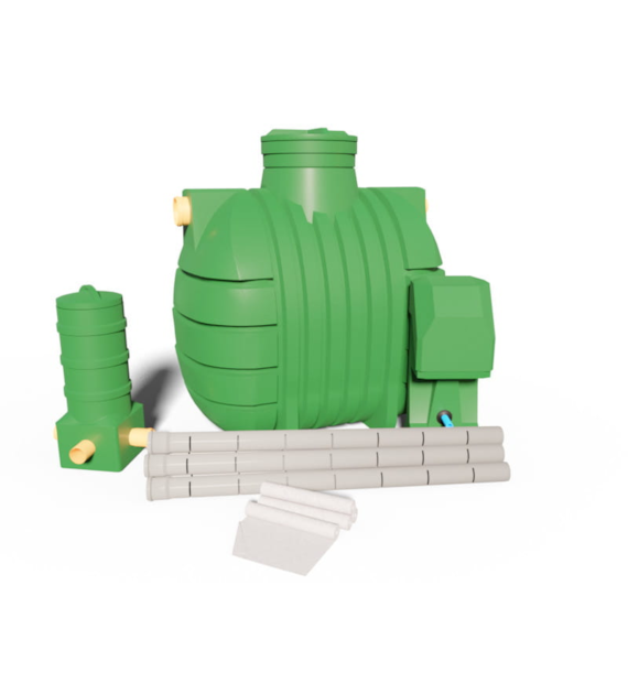 Reaktor biologiczny ZBS-4C HDPE R + drenaż rozsączający 48mb