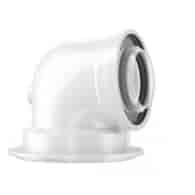 Adapter kotła (2535) z kolanem powietrzno-spalinowym 87o O60/100 z króćcami pomiarowymi, bez rewizji, PP /stal BUDERUS