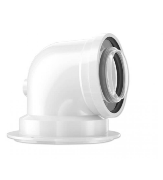Adapter kotła (2535) z kolanem powietrzno-spalinowym 87o O60/100 z króćcami pomiarowymi, bez rewizji, PP /stal BUDERUS