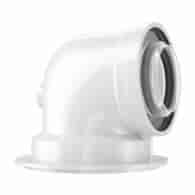 Adapter kotła (2717) z kolanem powietrzno-spalinowym 87o O80/125 z króćcami pomiarowymi, bez rewizji, PP /stal nierdzewna BUDERUS
