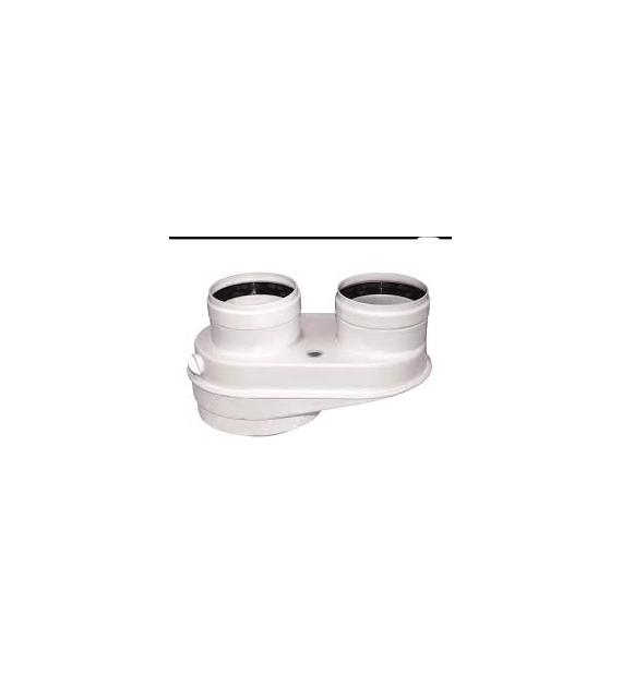 Adapter rozdzielczy kotła (3529) Powietrzno-spalinowy O80/125 na O80/80, PP BUDERUS