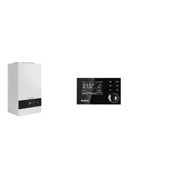 Kocioł gazowy dwufunkcyjny GB122i-24KH + RC310 (czarny)  BUDERUS
